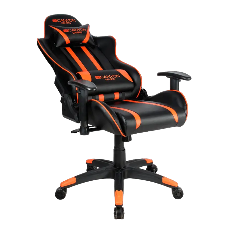 Scaun Gaming Canyon Fobos PU Piele Negru/Portocaliu