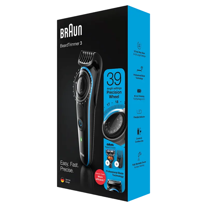 Trimmer pentru bărbați Braun BT3240 Negru