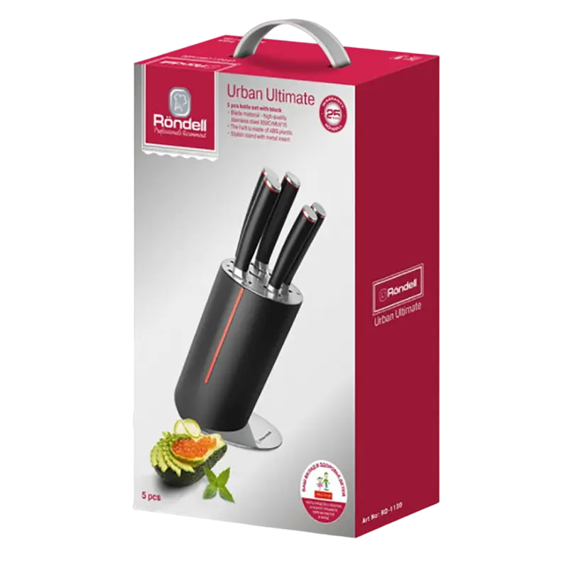 Set de Cuțite Rondell RD-1130 Urban Ultimate Negru