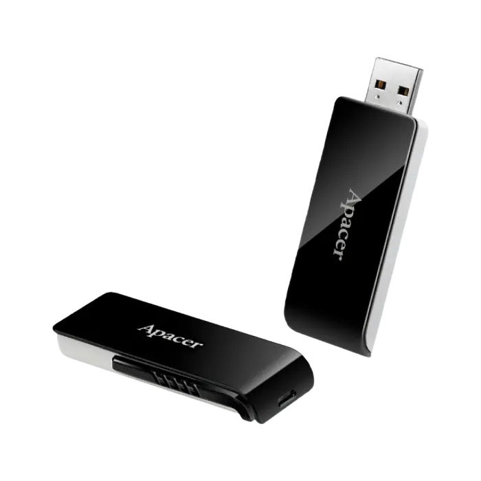 USB Flash накопитель Apacer AH350 64ГБ Черный/Белый