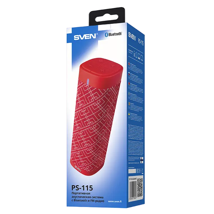 Портативная колонка SVEN PS-115 Красный