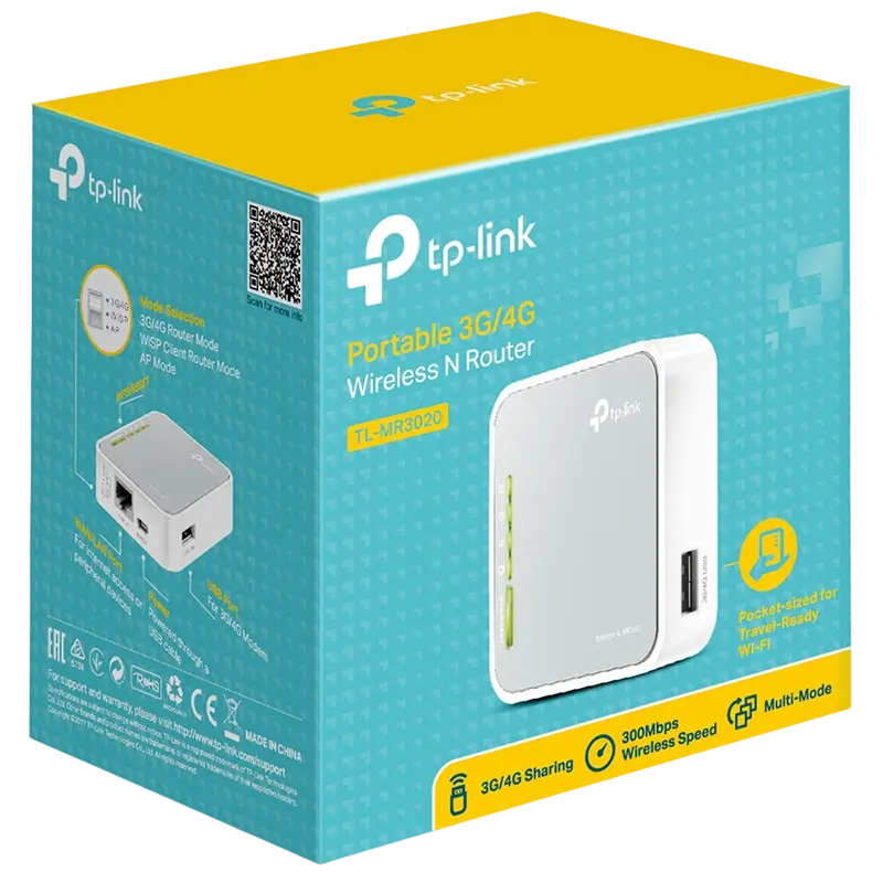 Беспроводной маршрутизатор TP-LINK TL-MR3020 Белый