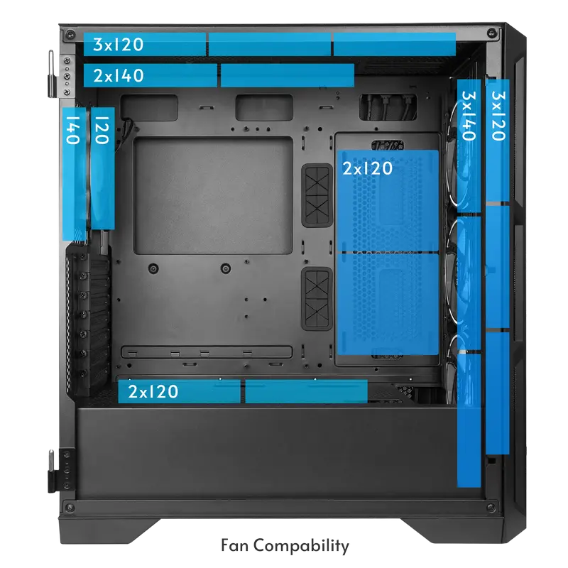 Компьютерный корпус Chieftec GA-01B-L-OP Midi-Tower Черный