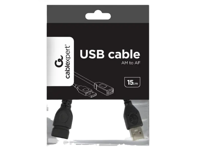 Cablu de comunicație Cablexpert CCP-USB2-AMAF-0.15M Negru