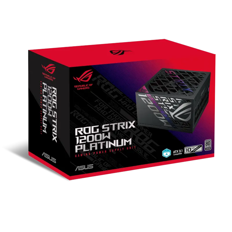 Tip Блок питания для компьютеров ASUS ROG Strix 1200W Platinum ATX Черный