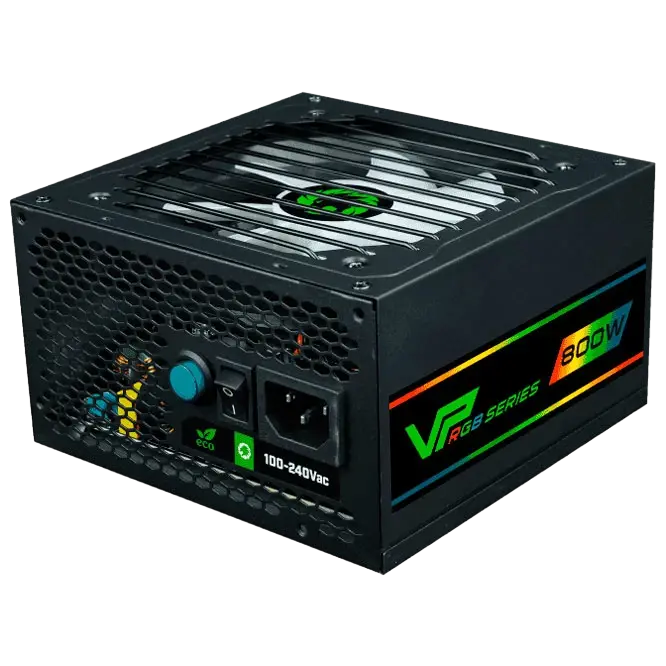 Tip Блок питания для компьютеров Gamemax VP-800-RGB-M ATX Черный