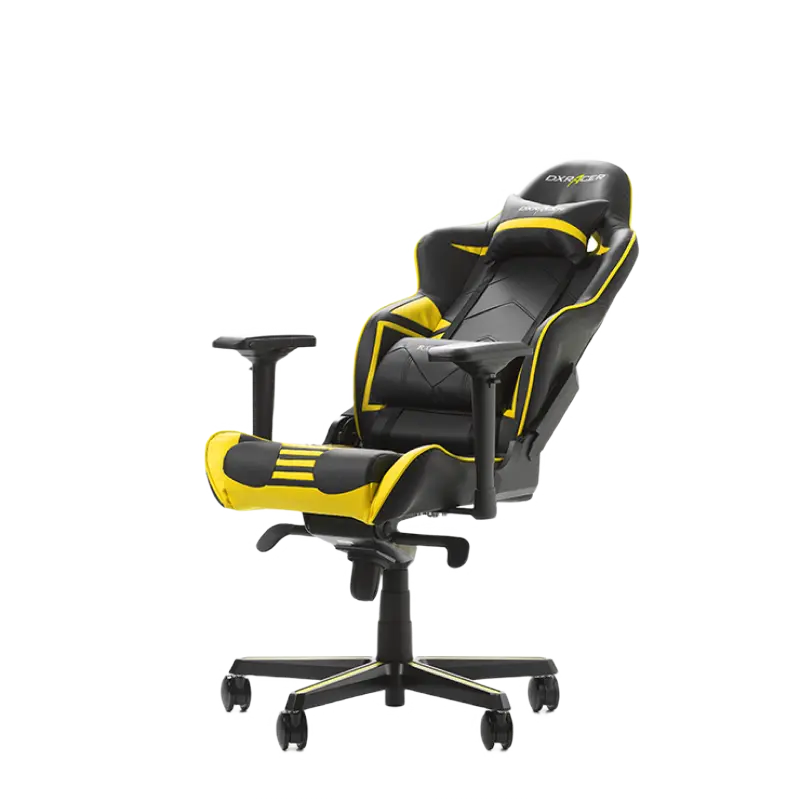 Scaun Gaming DXRacer Racing GC-R131-NY PU Piele Negru/Galben