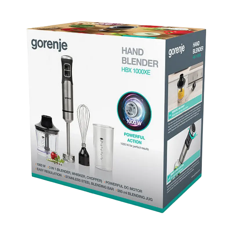 Погружной блендер Gorenje HBX1000XE Серебристый