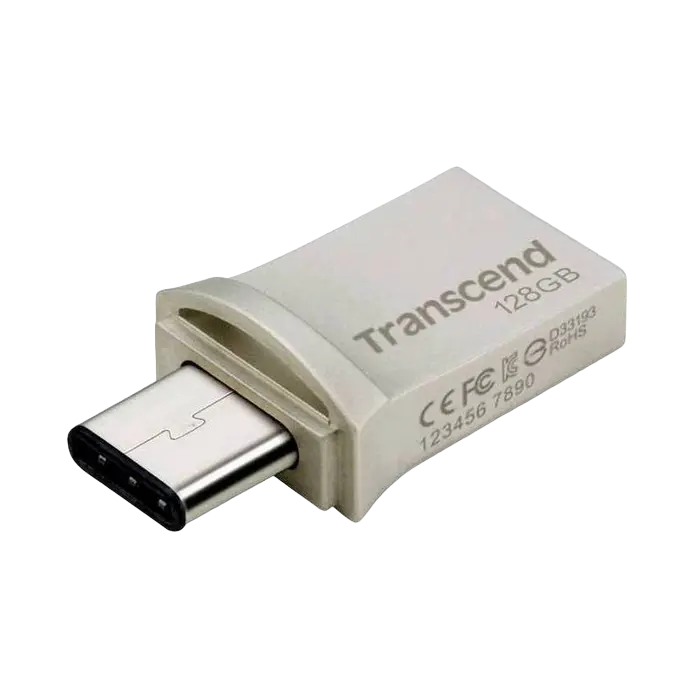 USB Flash накопитель Transcend JetFlash 890 128ГБ Серебристый