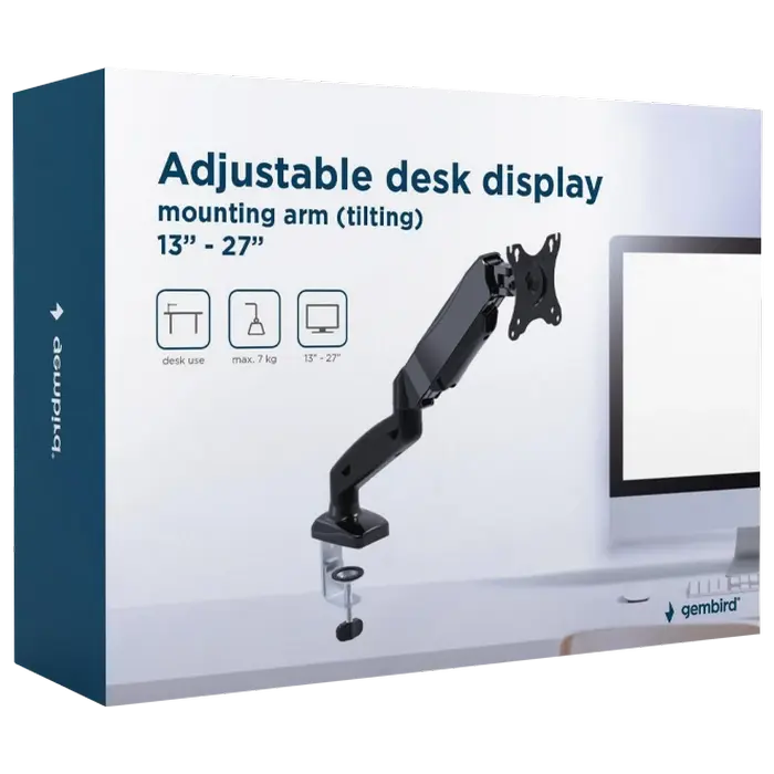 Suport birou pentru monitoare Gembird MA-DA1-01 Negru