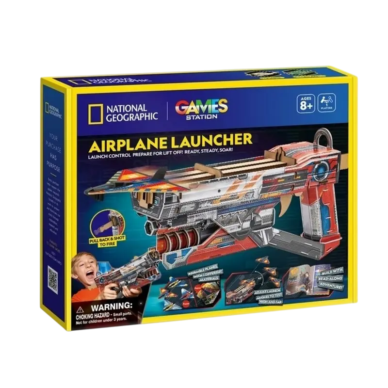 Puzzle 3D CubicFun Airplane Launcher Multicolor