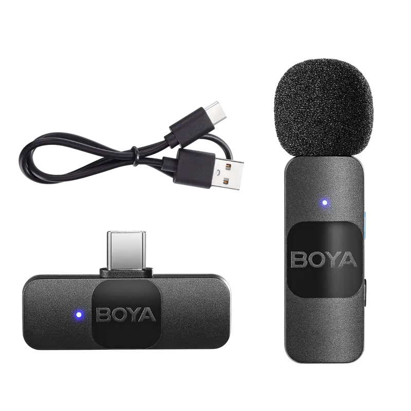 Портативный записывающий микрофон Boya BY-V10 Беспроводной Черный