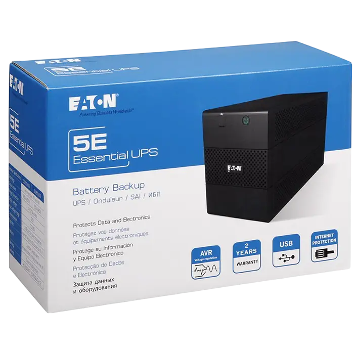 Sursă de alimentare neîntreruptibilă Eaton 5E650IUSBDIN Negru