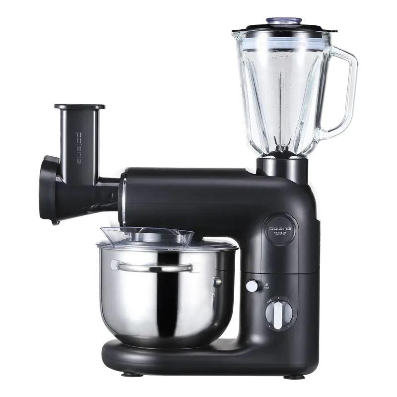 Кухонный комбайн Polaris PKM1206 Чёрный | Серебристый