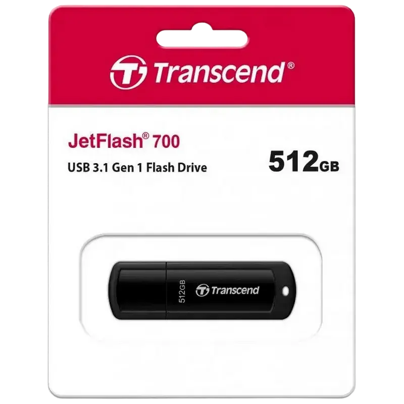 USB Flash накопитель Transcend JetFlash 700 512ГБ Чёрный