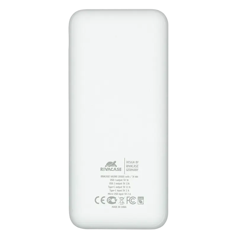 Acumulator extern Rivacase VA2081 Alb