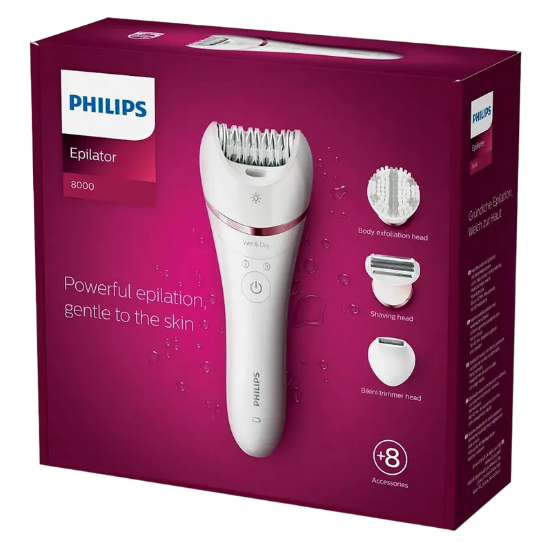 Эпилятор Philips Series 8000 Белый | Розовый