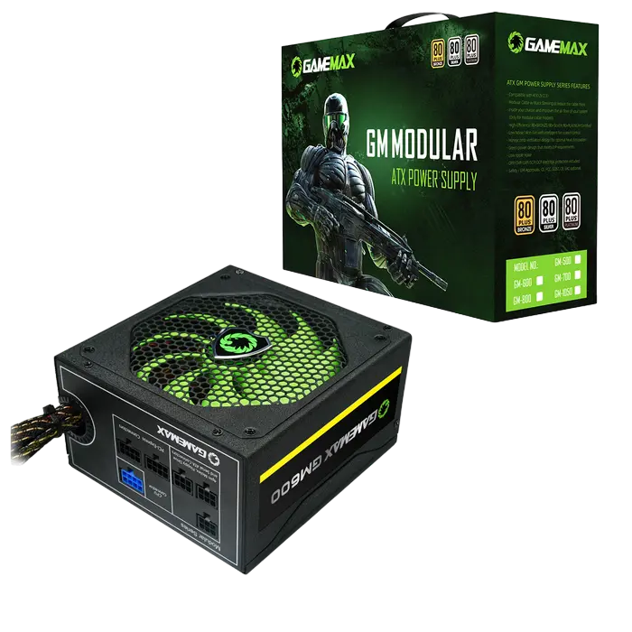 Tip Блок питания для компьютеров Gamemax GM-600 ATX Черный