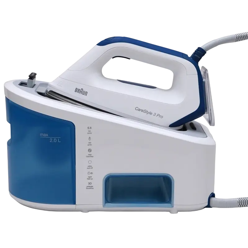 Утюг с парогенератором Braun IS 3157 BL Белый | Синий
