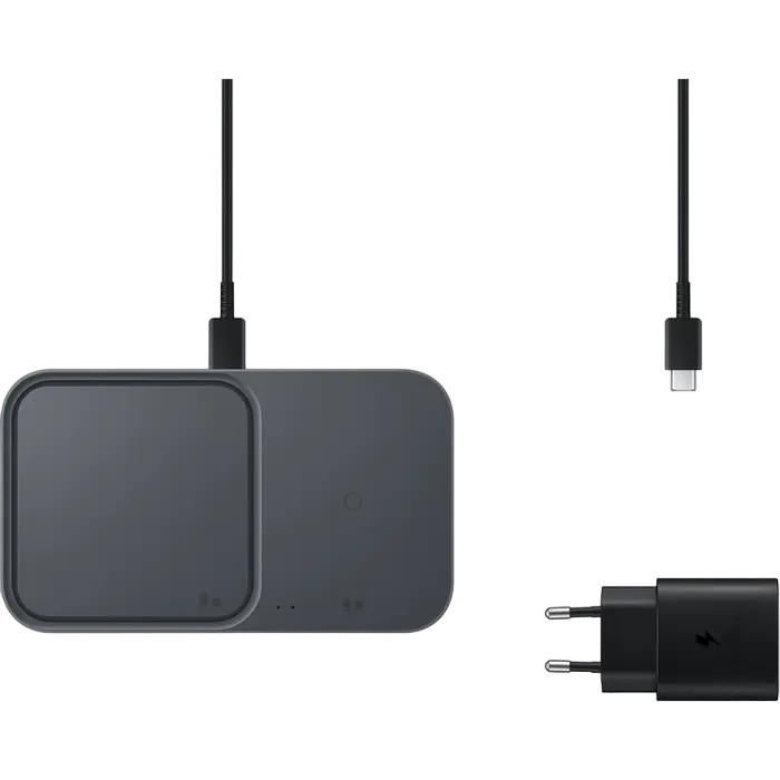 Încărcător wireless Samsung Duo Super Fast EP-P5400T with Travel Adapter Gri