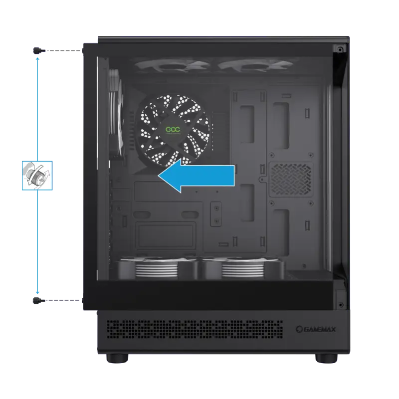 Компьютерный корпус Gamemax VISTA COC AB Midi-Tower Черный