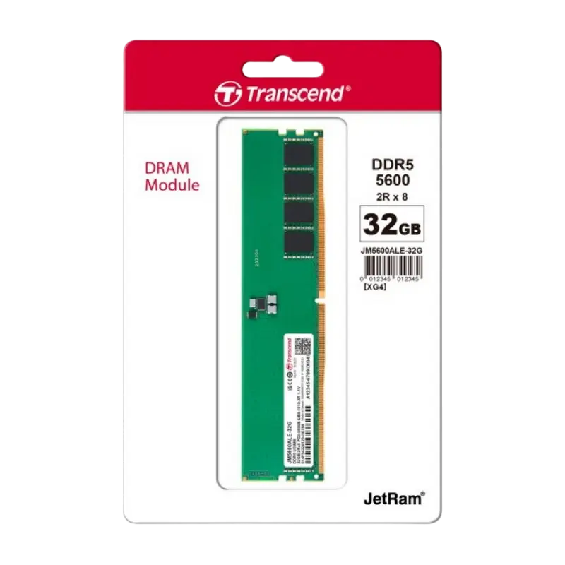 Оперативная память Transcend JetRam JetRam 32 ГБ Черный/Зеленый