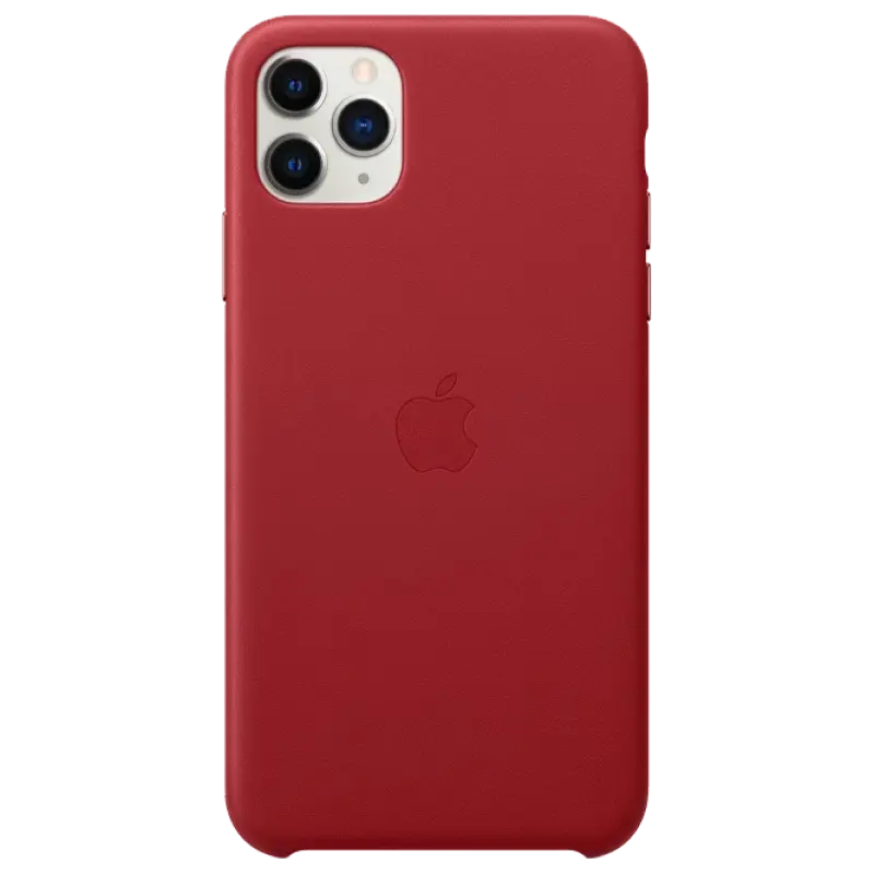 Чехол Apple iPhone 11 Pro Max Leather Case Кожаный чехол Красный