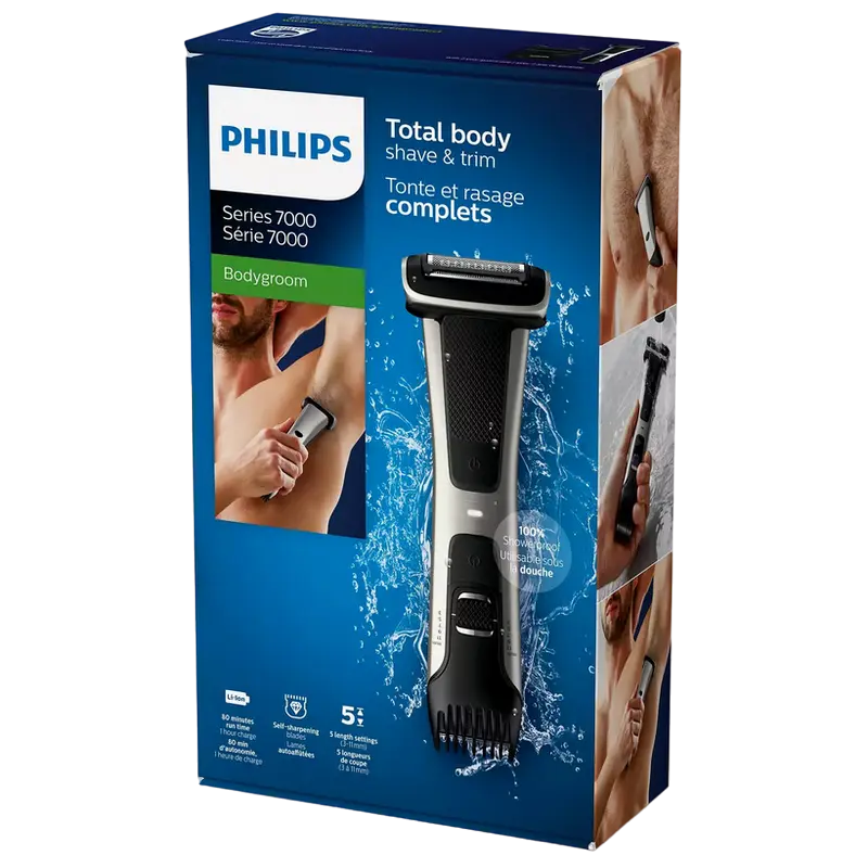 Мужской Триммер Philips Bodygroom Series 7000 Чёрный