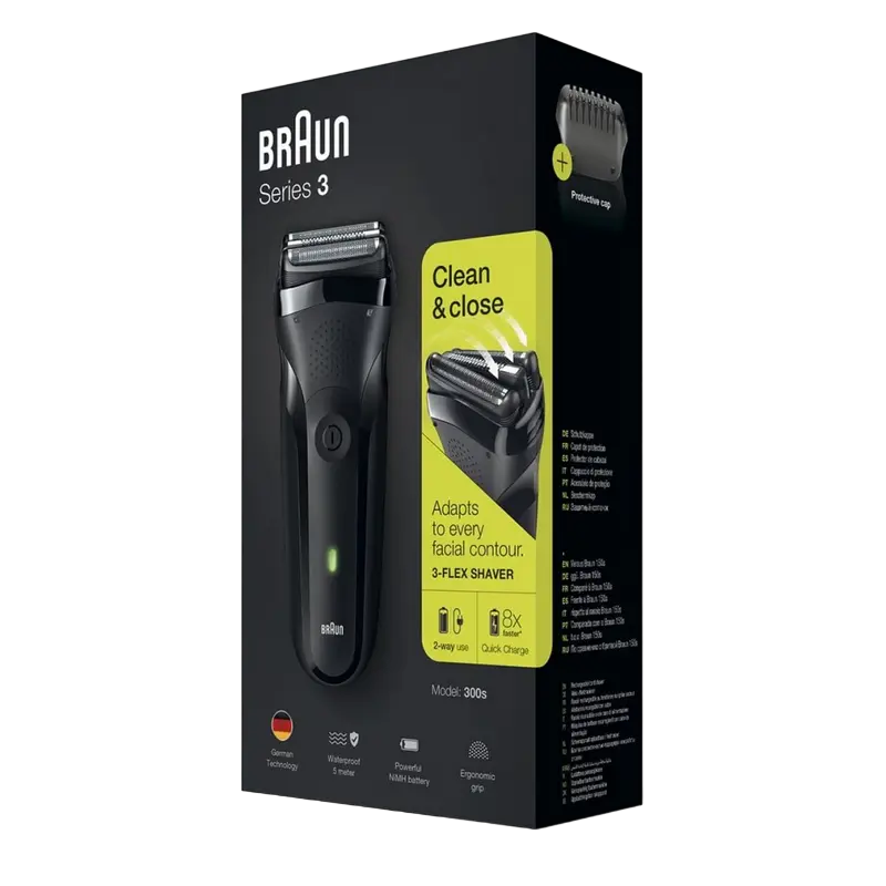Электробритва мужская Braun Series 3 300s Чёрный