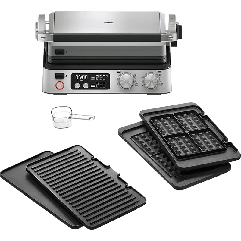 Электрический Гриль Braun MultiGrill 7 Contact Черный | Нержавеющая сталь