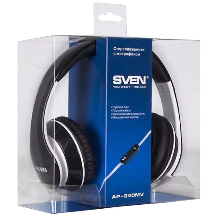 Наушники SVEN AP-B450MV Черный | Белый
