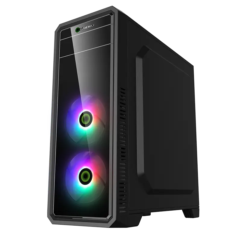 Carcasă PC Gamemax G561-FRGB Midi-Tower Negru