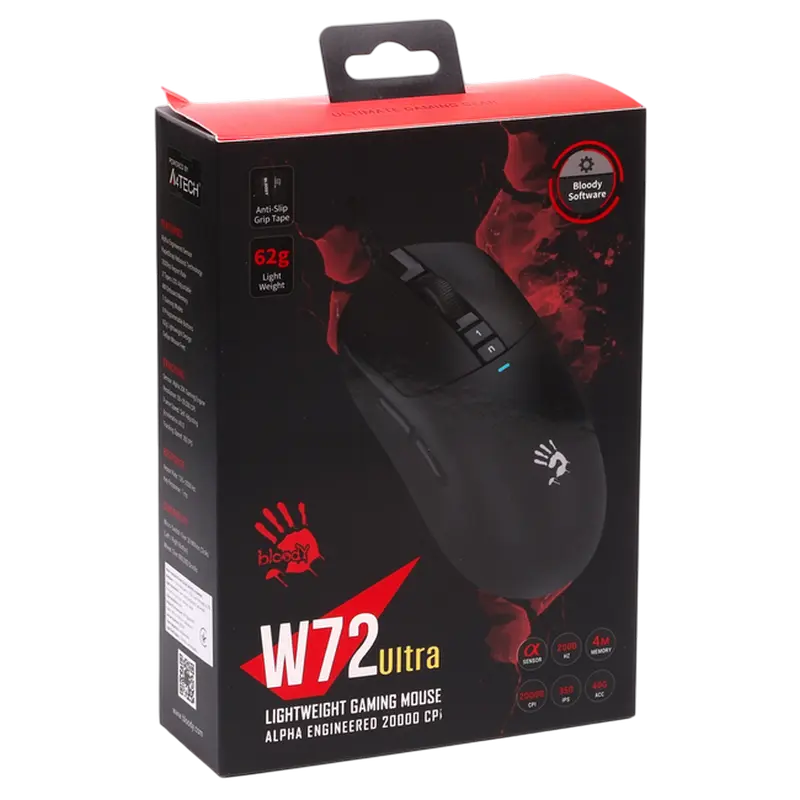 Игровая мышь Bloody W72 Ultra Проводное Чёрный