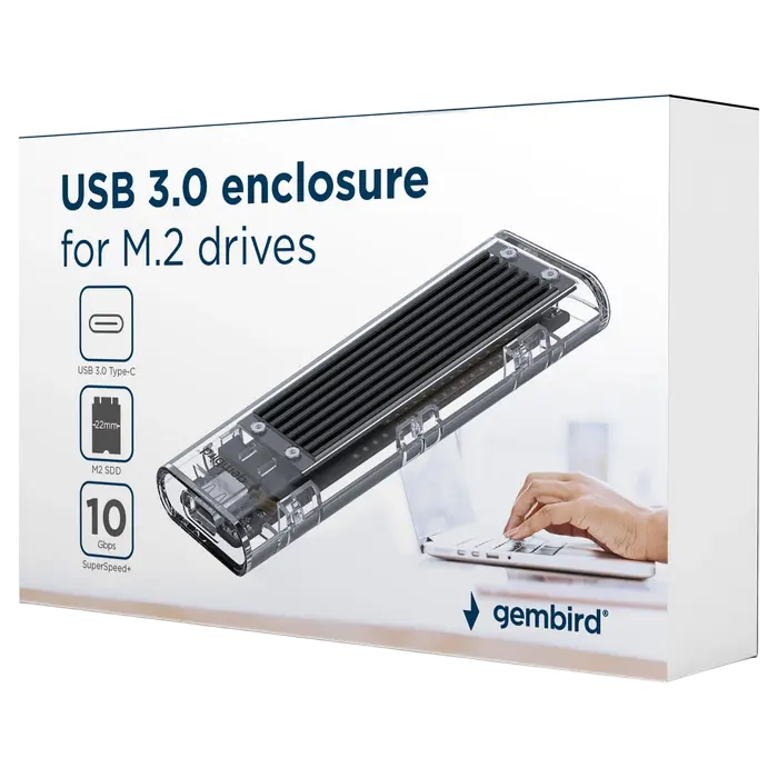 Внешний портативный SSD накопитель Gembird EE2280-U3C-02 Прозрачный