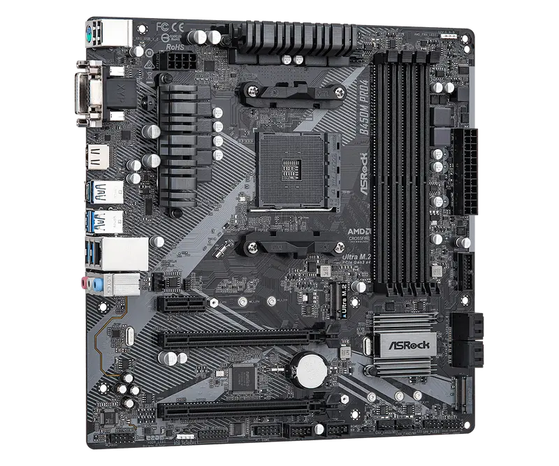 Материнская плата ASRock B450M PRO4 R2.0 AM4 Micro-ATX