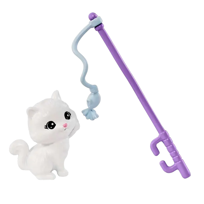 Barbie Playing with Cat