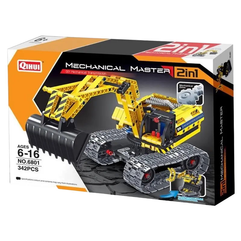 Конструктор iM.Master Construction Excavator & Robot Жёлтый