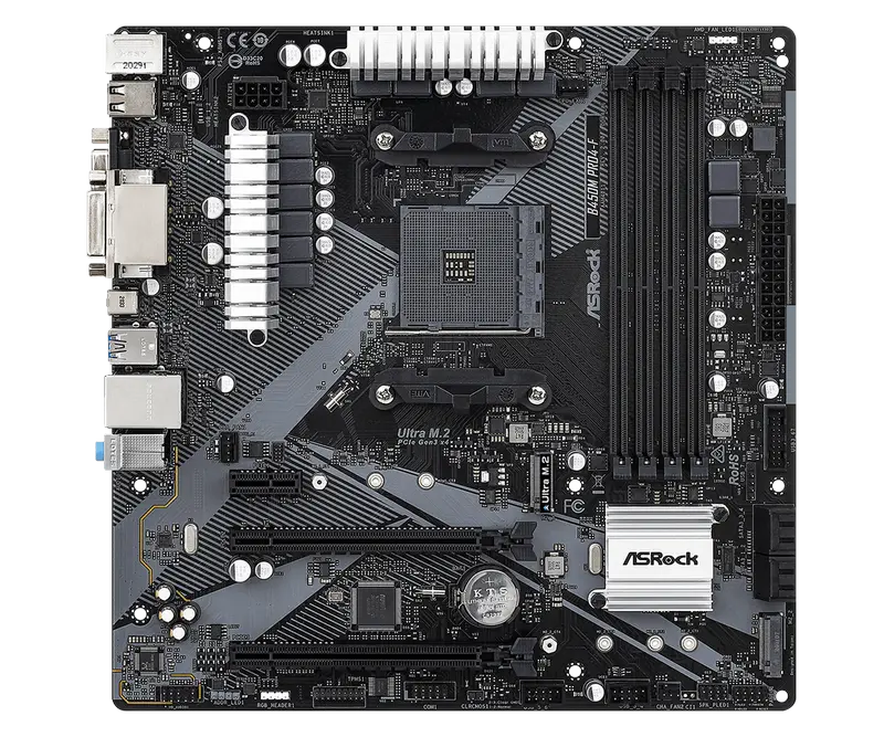 Материнская плата ASRock B450M PRO4-F R2.0 AM4 Micro-ATX