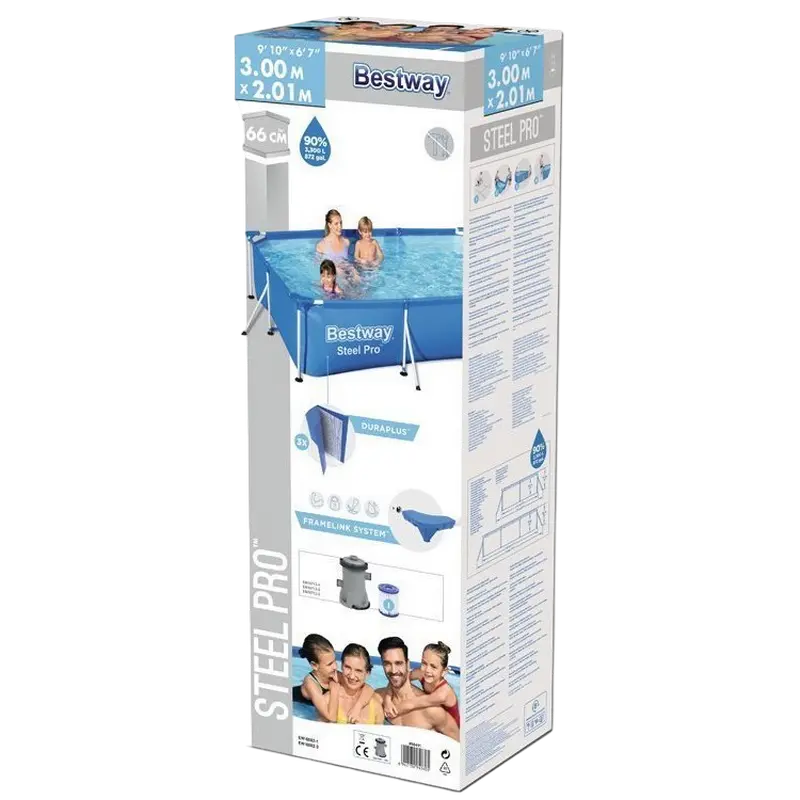 Каркасный бассейн Bestway Steel Pro Синий