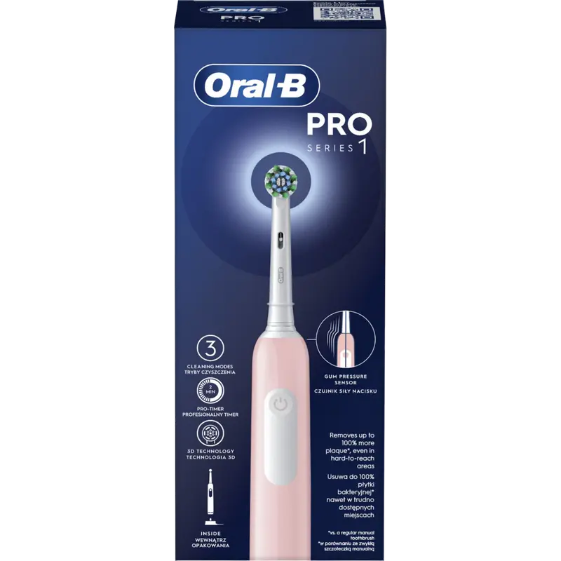 Электрическая зубная щетка Для взрослых Braun Pro Series 1 CrossAction Розовый