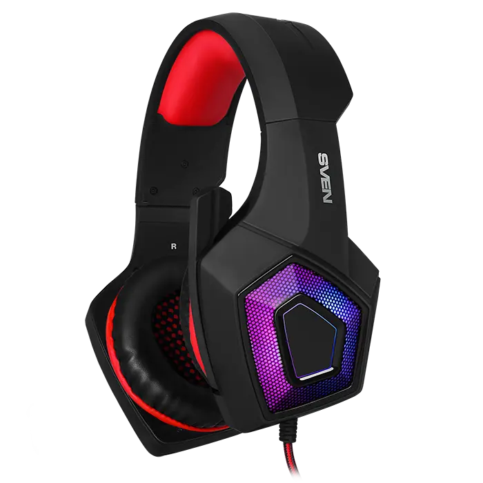 Căști SVEN AP-U880MV Negru/Roșu