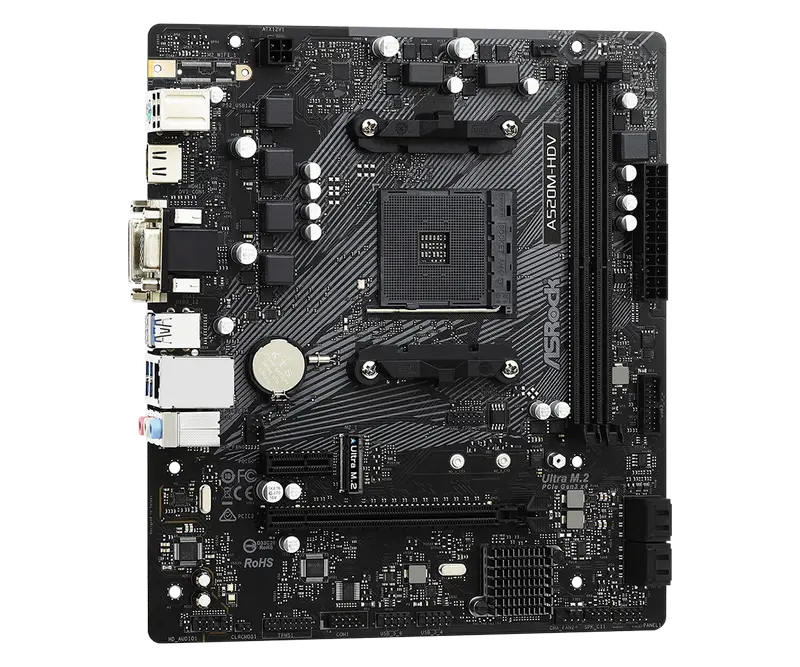 Материнская плата ASRock A520M-HDV AM4 Micro-ATX