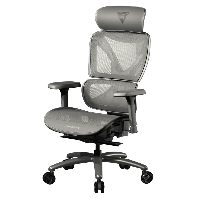 Игровое кресло ThunderX3 XTC Вентилируемая Сетка,Искусственная кожа Mesh Grey