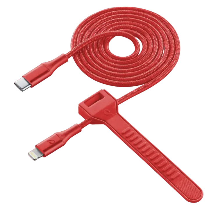 Кабель для зарядки и синхронизации Cellularline Satellite MFI Красный