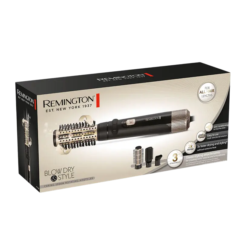 Фен-щётка Remington Blow Dry & Style Caring Чёрный