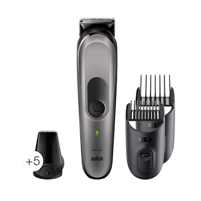 Мужской Триммер Braun MGK7320 Серный | Серебристый