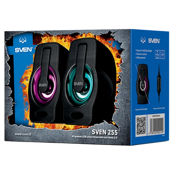 Компьютерные колонки SVEN 255 Черный