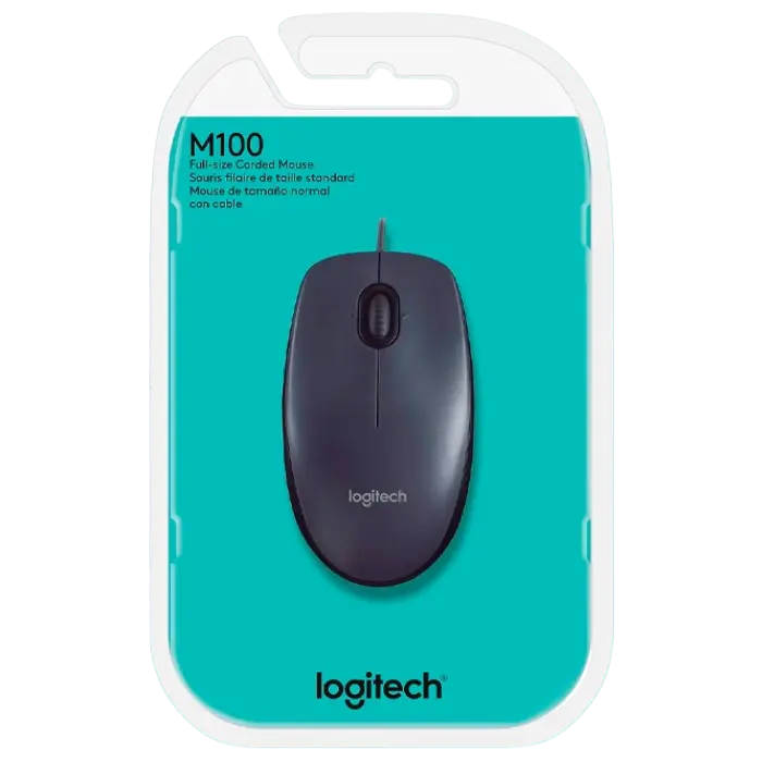 Мышь Logitech M100 Проводное Чёрный