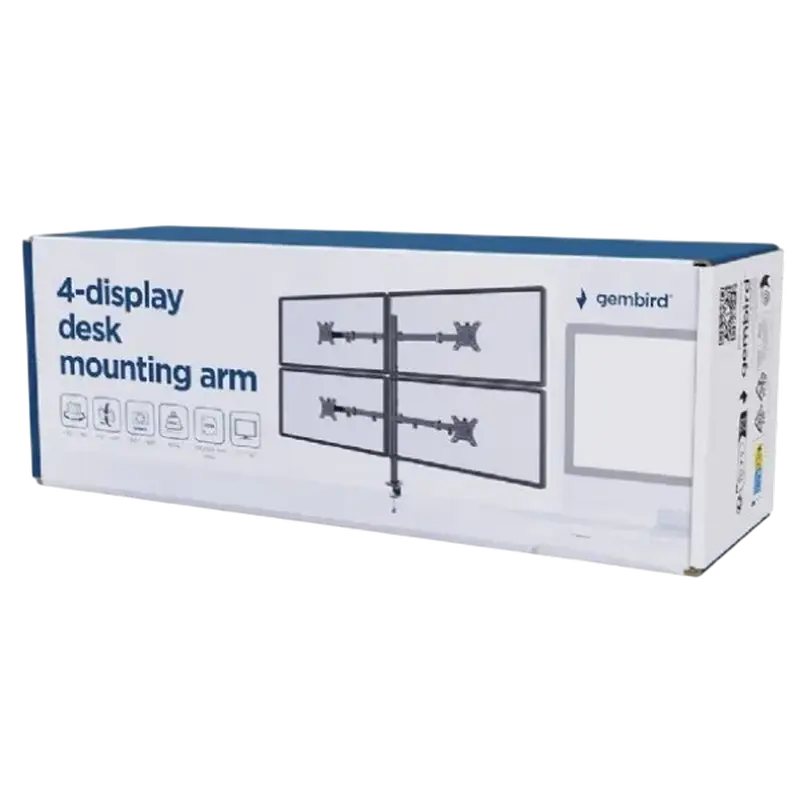 Настольный кронштейн для монитора Gembird MA-D4-01 Черный
