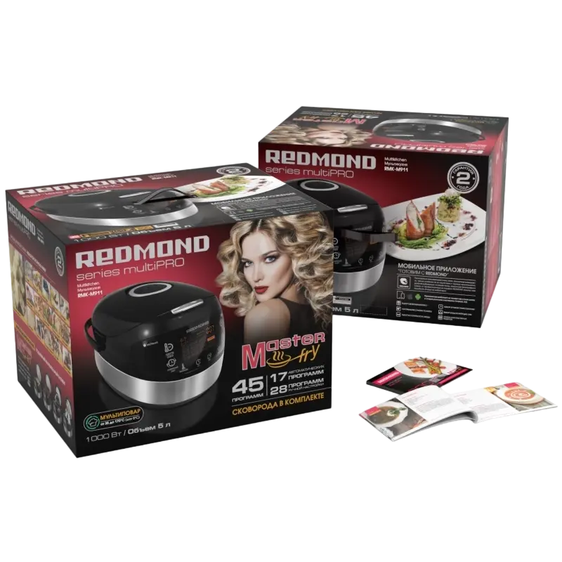 Мультиварка Redmond RMK-M911E Черный/ Нержавеющая Сталь